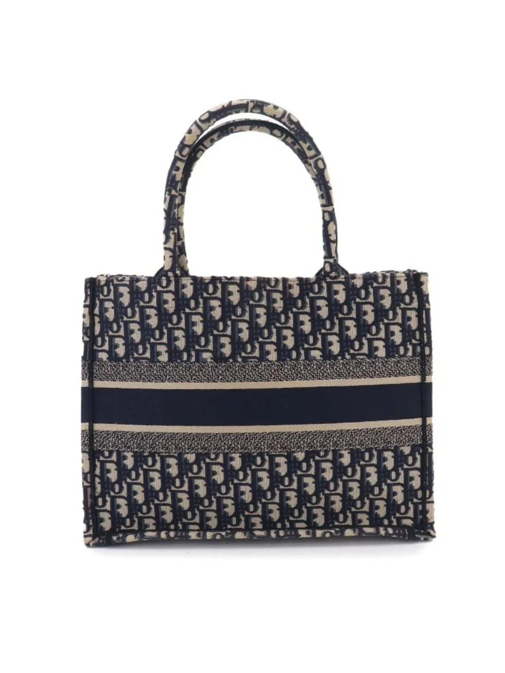 Dior Oblique Book Tote Canvas Navy